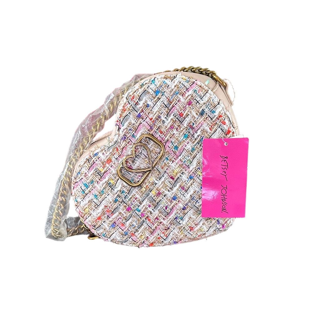 Betsey Johnson Multicolor Heart-Shaped Crossbody Bag